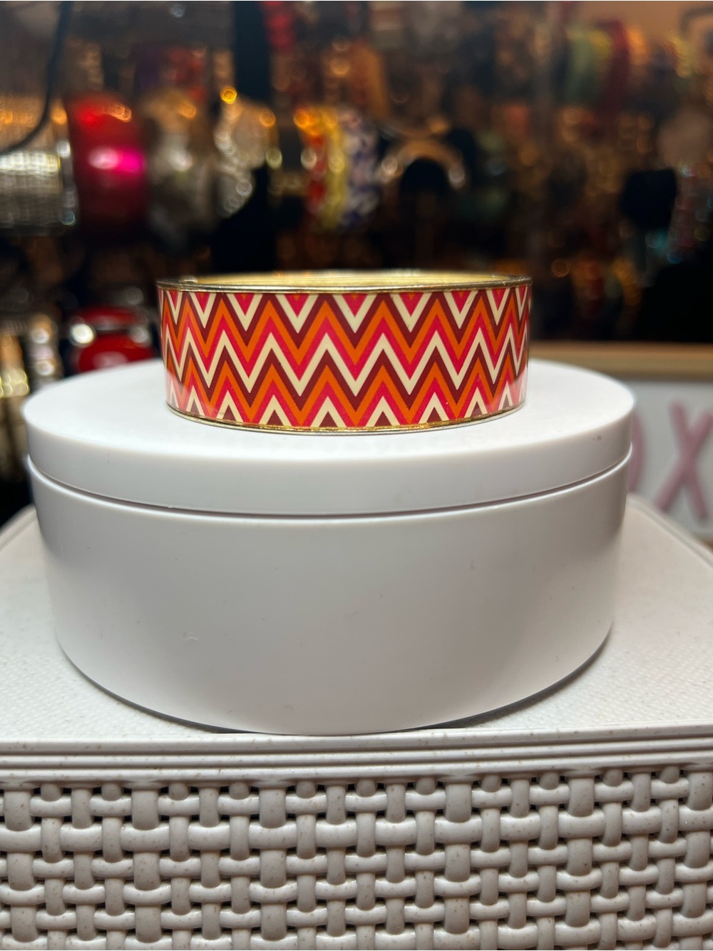 Chevron Pattern Decorative Hinge Bracelet